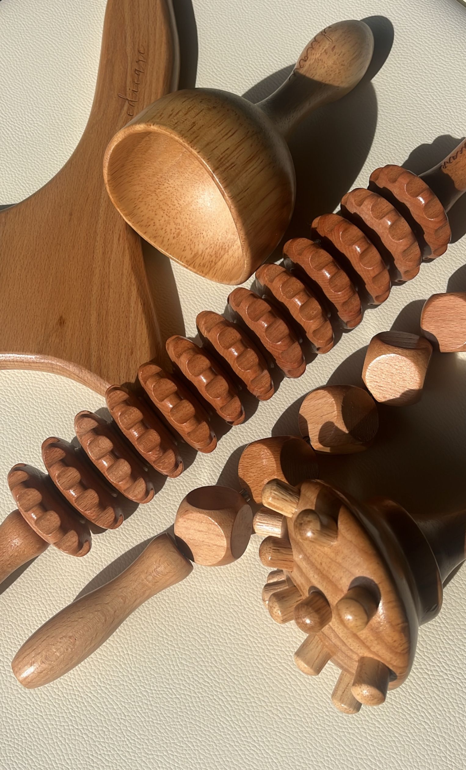 Outils de madérothérapie en bois